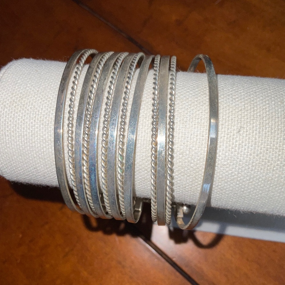 Beautiful, Silver Plated Bangle Bracelet, Never W… - image 1